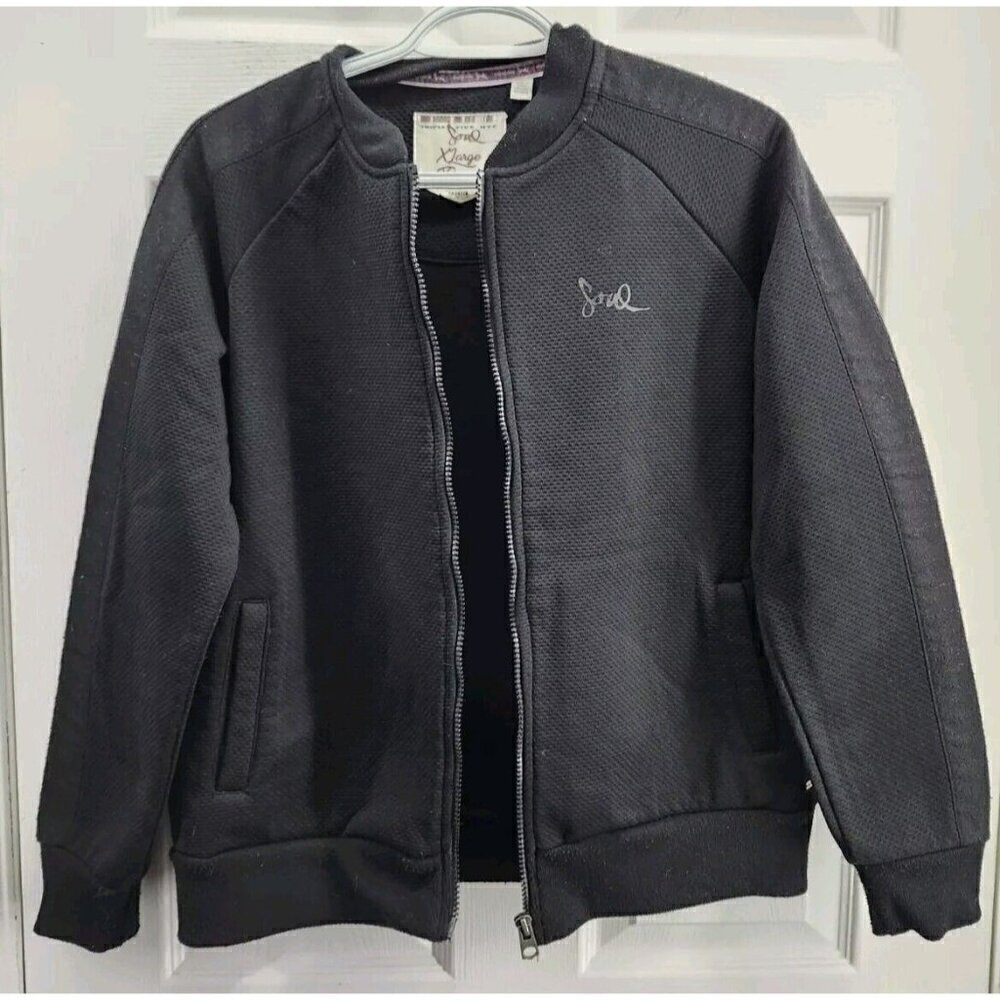 Triple Five Soul Textured Bomber Jacket Black XL